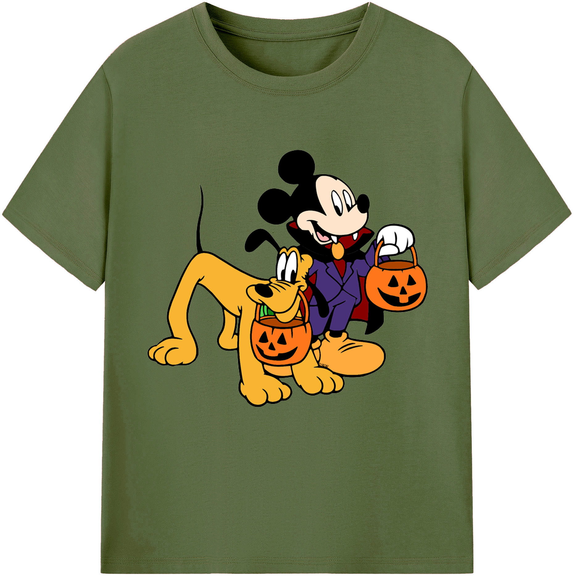 （画像用） ミッキーマウス Mickey Mouse 綿100％半袖Tシャツ（フロントプリント）